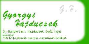 gyorgyi hajducsek business card